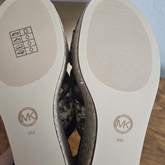 Michael Kors Snakeskin and Black Wedge Sandals - Picture 5 of 5